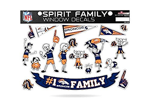 NFL Denver Broncos Spirit Family Decal Sheet, 8.5 x 11-inches