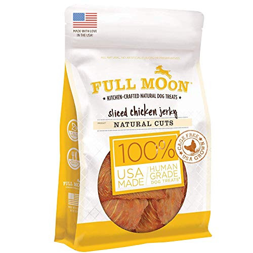 Full Moon Natural Cut Chicken Jerky Healthy All Natural Dog Treats Human Grade Grain Free 6 oz Full Moon Natural Cut Chicken Jerky Healthy All Natural Dog Treats Human Grade Grain Free 6 oz