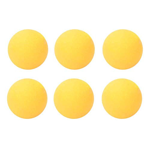 iFCOW Training Table Tennis Balls, 6PCS 40mm Standard Durable PVC Practice Training Exercise Ping Pong Tennis Balls Yellow