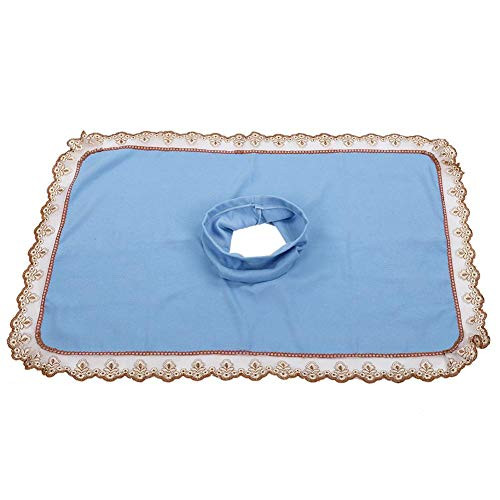 Massage Table Sheet,Spa Beauty Bed Sheet for Massage Tables, Massage Bed Coverlet with Hole,Massage Table Cover,Spa Massage Table Head Cover -Blue-
