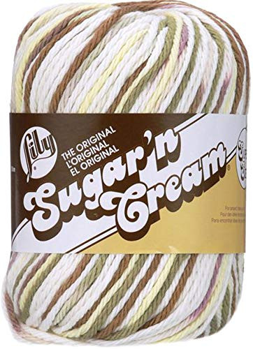 Lily Sugar'n Cream Super Size Ombres Yarn, 3 oz, Wooded Moss, 1 Ball