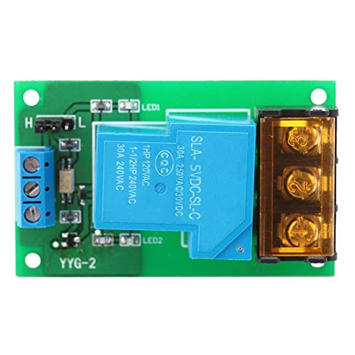AC 250V DC 30V 30A High Low Level Trigger YYG-2 Optocoupler Isolation Relay Module One Way Relay High Power Stable for PLC Equipment Industrial Electrical-5VDC-