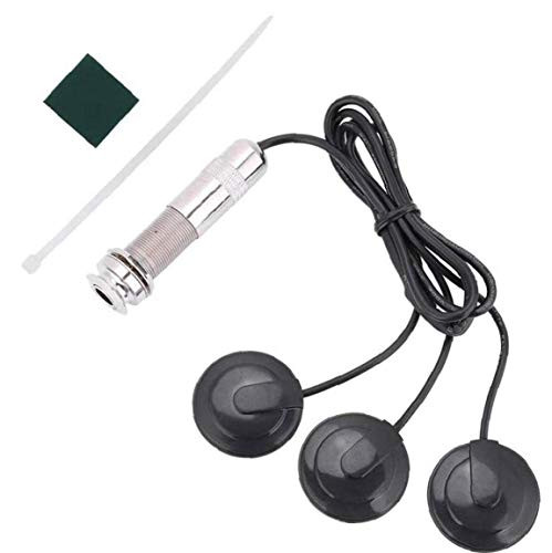 Pickup Piezo Pickup Disc 3-Transducer Microphone Acoustic Guitar Pickup Stable Contact Microphone Transducer 3-transducer Piezo Pick-up System for Acoustic Guitar Ukulele Mandolin Banjo Violin
