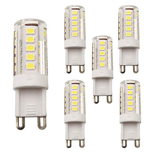 Mengjay 5X G9 LED Bulb 3W LED Light Bulb 33-SMD 2835 LEDs, 250LM, Equivalent to 30W Halogen Lamp Replacement, 110V, More Stable, No Flicker-Not Dimmable, Warm White 3000K-