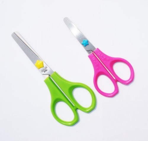 A Pair of Kids- Safe Blunt Tip Scissors 5"  and  4.1"