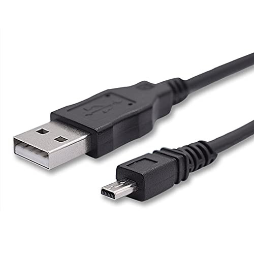 Replacement Lumix Camera USB Cable Photo Transfer Charger Charging Cable Cord for Panasonic Lumix Camera DMC-ZS25 DMC-TZ35 DMC-G7 ZS40 ZS50 TS30 SZ3 TZ8 TZ11 TZ15 TZ24 FZ200 DMC-TZ30  and  More -Black-