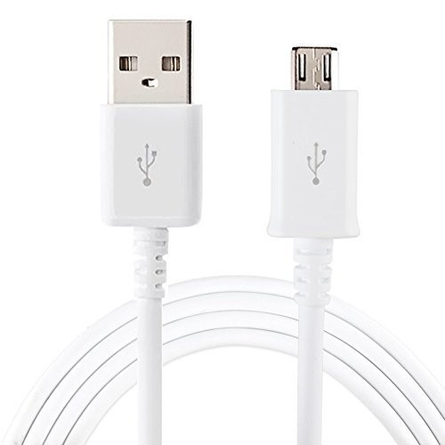 Micro USB Data and Charger Cable Cord for Verizon Sam Sung Galaxy J3 -2016- SM-J320V J320VPP J3 V J3V White 3ft -byGalaxy-
