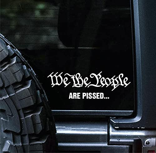 Sunset Graphics  and  Decals We The People are Pissed Vinyl Car Decal Sticker Constitution | Cars Trucks Vans Walls Laptop | White | 7.5 inches | SGD000240