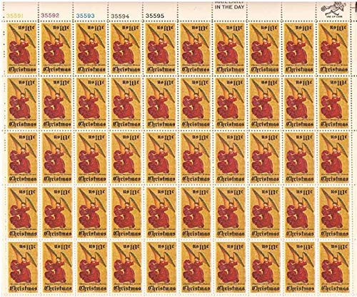 Christmas Altar Piece Sheet of 50 x 10 Cent US Postage Stamps Scott 1550