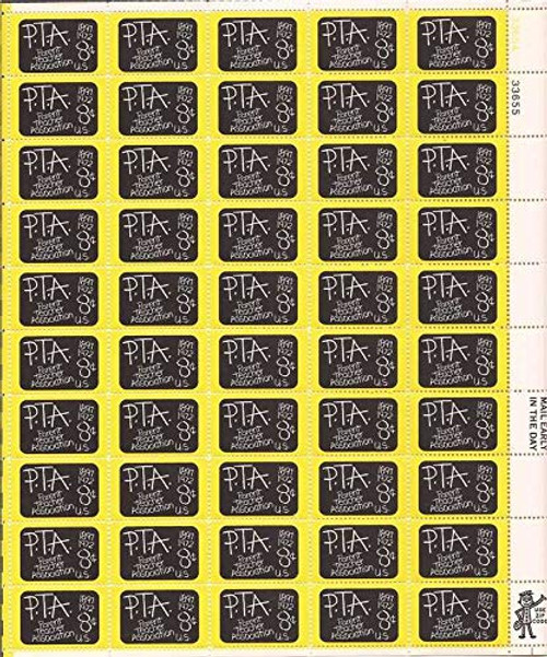PTA Blackboard Sheet of 50 x 8 Cent US Postage Stamps Scott 1463 By USPS PTA Blackboard Sheet of 50 x 8 Cent US Postage Stamps Scott 1463 By USPS