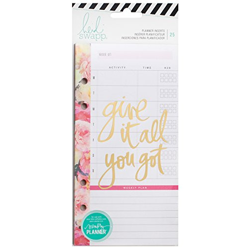 American Crafts Heidi Swapp Memory 25 Piece Large Planner Inserts Meal Plan