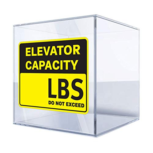 Decal Stickers Elevator Capacity- Lbs. Do Not Exceed 4 X 3