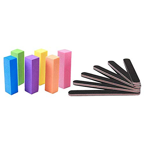 dailymall 12Pcs Buffer Block Buffer Block Sanding Block Nail File Nail Buffer for Nail Care, Manicure and Pedicure
