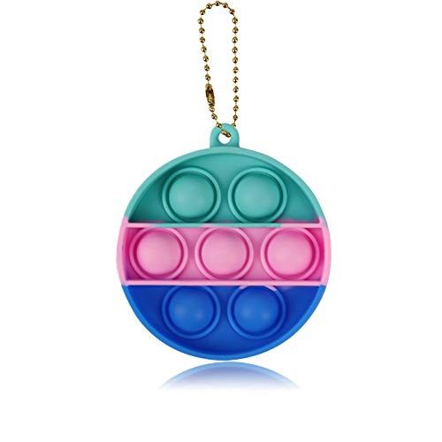 Vizor Simple Dimple Fidget Toy Mini Push pop Bubble Fidget Sensory Fidget Toy Cool Stress Relief Hand Toys Keychain Toy Bubble Wrap Pop Anxiety Stress Reliever Office Desk Toy for Kids Adults - C