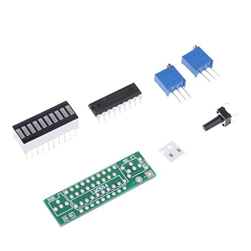 LM3914 10 Segment 5V 12V Battery Capacity Power LED Indicator Display Kits - red, 5cm