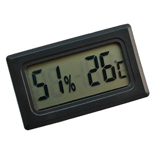 Prettyia 1 Pack Mini Hygrometer Thermometer LCD Display Digital Temperature Humidity