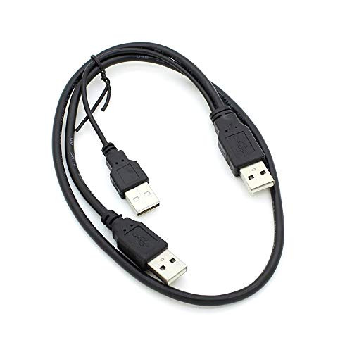 USB 2.0 Mobile Hard Disk Drive Data Cable 3 USB Connector Male to Male Double Head Power Supply Connecting Cable Hard Disk Data Cable