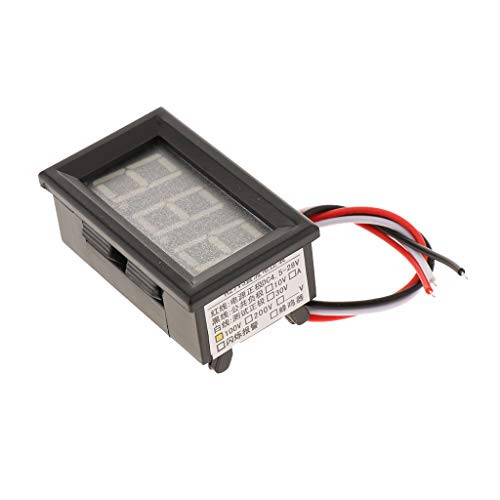 3 Wire 0.56 INCH DC 0-100V Digital Voltmeter Gauge Tester Green LED Display Panel Mount Car Motorcycle Volt Meter with Reverse Polarity Protection