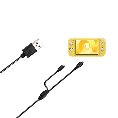 Type C Charger Cable Charging Cable Compatible for Nintendo Switch Lite/Switch Pro/Switch Controller Charger Cord 2 in 1 USB Charging Cord 10FT