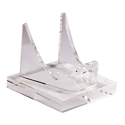 FAKEME Acrylic Crystal Stand Display Stand Geode Minerals Rocks Stones, Clear Holder Display - S