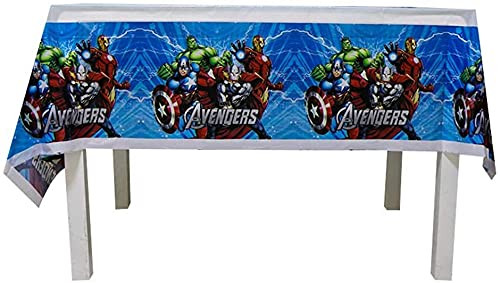 2pcs Plastic Avengers Tablecloth for Avengers Themed Birthday Party,-70.8 x 42.5- Disposable Table Cover