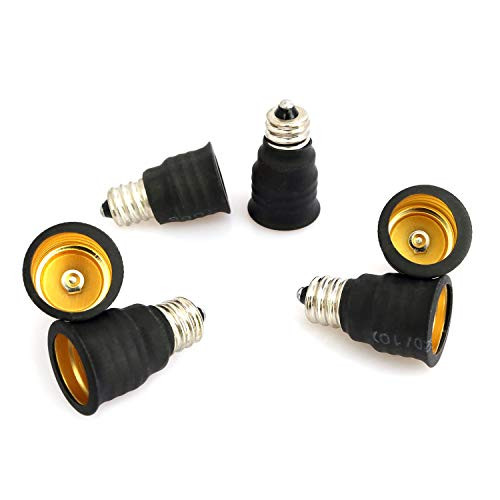 Longdex Lamp Holder 6PCS E11 to E12 Light Bulb Socket Adapters for Candelabra