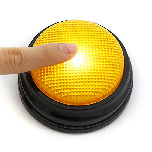 Galapara Voice Recorder Button,Recordable Talking Button with Led Function Learning Button Answer Buzzers Orange