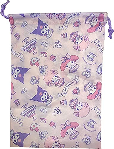 Sanrio My Melody x Kuromi Purse Drawstring Bag Polyester 21 x 31 x 10 cm -Party-