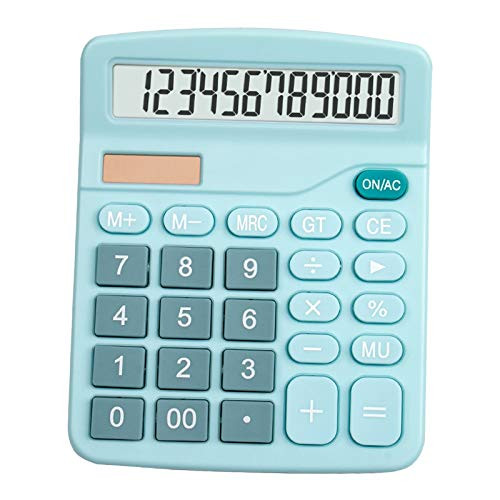 gazechimp Calculators, 12-Digit Dual Power Handheld Desktop Calculator with Large LCD Display Big Sensitive Button - Blue