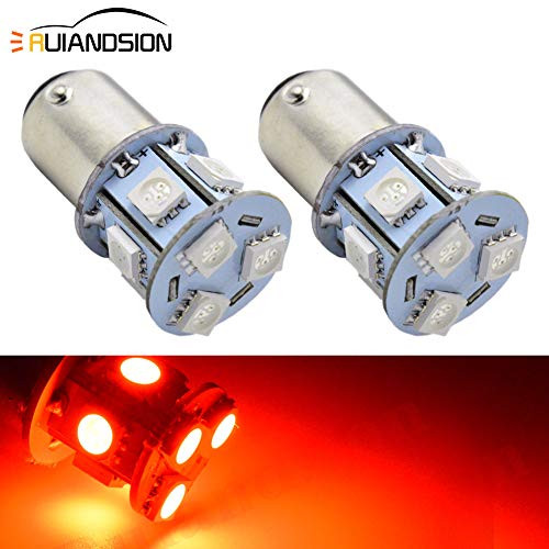 Ruiandsion 2pcs 1157 BAY15D LED Bulb 6V Super Bright 5050 9SMD Chipsets LED Replacement Bulbs for Back Up Reverse Lights Brake Lights Tail Lights Turn Signal lights -Red-