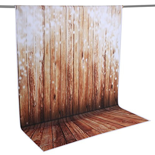 Neewer 5x7ft/152x213cm 100% Polyester Wooden Backdrop Background for Photography Studio Video Shooting (Backdrop Only!)