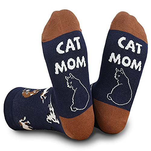 Novelty Cat Mom Crew Socks for Women Girls Funny Gifts for Animal Lovers Casual Cute Ankle Socks Novelty Cat Mom Crew Socks for Women Girls Funny Gifts for Animal Lovers Casual Cute Ankle Socks