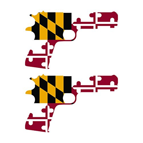 Two Pack Maryland Flag 1911 Sticker Self Adhesive Vinyl Decal FA Graphix MD 2a Gun Rights Molon Labe pro Two Pack Maryland Flag 1911 Sticker Self Adhesive Vinyl Decal FA Graphix MD 2a Gun Rights Molon Labe pro