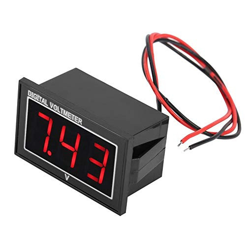 Voltage Meter, Akozon 1pc Digital 0.56? LED Display Waterproof High Precision Voltmeter DC Voltage Meter Panel Automotive Replacement -DC2.5-30V-Red-