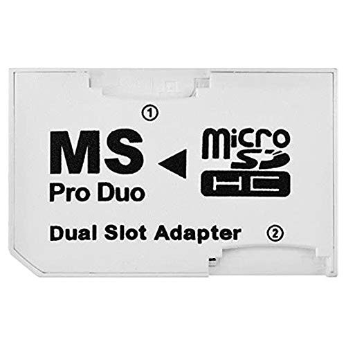 Dual TF to Memory Stick MS Pro Duo PSP Card Dual 2 Slot Adapter Converter for PSP, White Dual TF to Memory Stick MS Pro Duo PSP Card Dual 2 Slot Adapter Converter for PSP, White