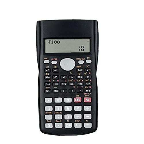 Calculator Math Scientific Calculator Multifunctional Desktop Calculator with Double Lines LCD Display and Slide-on Protective Cover for Home School Office