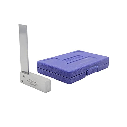 Machinist Square Set, 4 x 2.5 Inch Engineer Square, Squares Machinist Square Mechanical Engineer Steel Square High Precision 90 Degree Wide Base Square Tool L for Engineer Student Artist