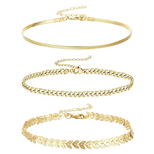 Jstyle 3Pcs Gold Anklet for Women Figaro/Herringbone/Cuban/Paperclip Link Chain Ankle Bracelet Adjustable Beach Foot Jewelry A Jstyle 3Pcs Gold Anklet for Women Figaro/Herringbone/Cuban/Paperclip Link Chain Ankle Bracelet Adjustable Beach Foot Jewelry A