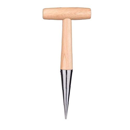 Gardening Puncher, Dibber Soil Punching Seedling Planting Seeding Tool Bulb Planter Stainless Steel with Handle for Planting Seeds and Bulbs Gardening Puncher, Dibber Soil Punching Seedling Planting Seeding Tool Bulb Planter Stainless Steel with Handle for Planting Seeds and Bulbs