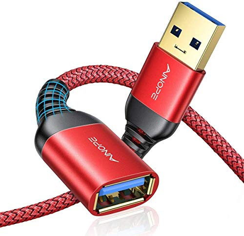 3.3FT USB 3.0 Extension Cable Type A Male to Female Extension Cord AINOPE High Data Transfer Compatible with USB Keyboard,Mouse,Flash Drive, Hard Drive-Red
