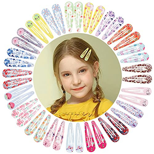 Snap Hair Clips for Girls, 40Pcs 2 inch Metal Hairpins Non-Slip Hair Barrettes in 20 Colors for Kids, Toddlers, Teens and Women Accessories Snap Hair Clips for Girls, 40Pcs 2 inch Metal Hairpins Non-Slip Hair Barrettes in 20 Colors for Kids, Toddlers, Teens and Women Accessories