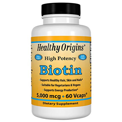 Healthy Origins Biotin 5, 000 MCG, 60 Count Healthy Origins Biotin 5, 000 MCG, 60 Count