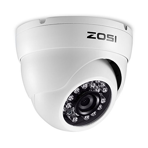 ZOSI 2.0 Megapixel HD 1080P Hybrid 4-in-1 TVI/CVI/AHD/960H CVBS CCTV Camera 24PCS IR-LEDs Home Security Day/Night Indoor Outdoor Camera for HD-TVI, AHD, CVI, and CVBS/960H Analog DVR(White)