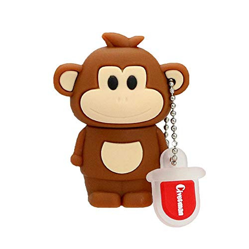 USB Flash Drive 4GB Cartoon Zodiac Brown Monkey USB Stick Novelty Animal Pen Drive USB 3.0 Thumb Drive Fast Transfer Storage - Civetman