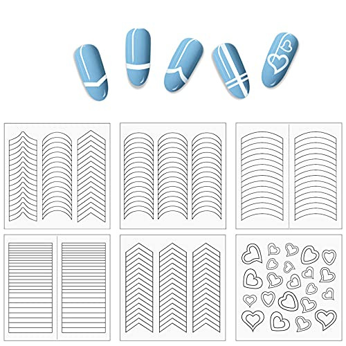 ACARE French Manicure Nail Stickers, Nail Art Tips Guides for DIY Decoration Stencil Tools -24 Sheets- ACARE French Manicure Nail Stickers, Nail Art Tips Guides for DIY Decoration Stencil Tools -24 Sheets-