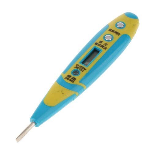 Maserfaliw Electric Tester Pen 12-250V AC DC Non-Contact LCD Display Electric Voltage Tester Detector Meter Pen