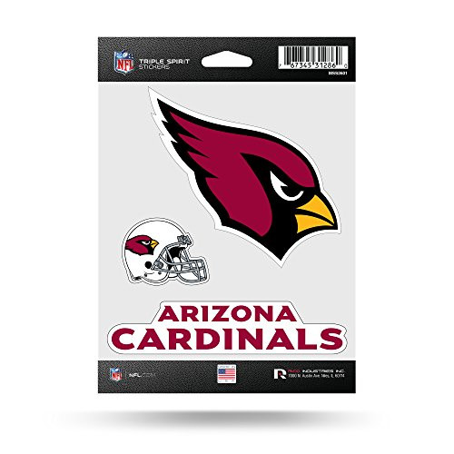 NFL Arizona Cardinals Die Cut 3-Piece Triple Spirit Sticker Sheet