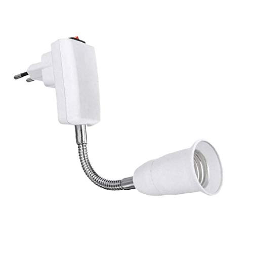 Yililay Lamp Holder, LED Bulb Converter Socket Conversion Base LED Bulb Converter Universal Lamp Holder Converter E27 Plug Socket Lamp Adapter Multi Function Switch Plug Bulb Adapter
