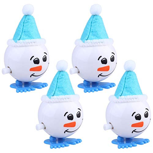 ABOOFAN 4Pcs Christmas Wind Up Toys Snowman Walking Shaking Head Chain Figurine Toy Xmas Clockwork Toys Goodie Bag Filler for Christmas Birthday Gift -Blue- ABOOFAN 4Pcs Christmas Wind Up Toys Snowman Walking Shaking Head Chain Figurine Toy Xmas Clockwork Toys Goodie Bag Filler for Christmas Birthday Gift -Blue-