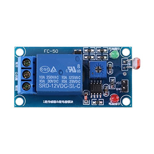 [Xmas Present-Light Sensor Switch,Jarchii 12V Stable Version Light Control Switch Module LDR Photoresistor Relay Module Light Sensor Switch for Street Lamps Automatic Equipment Light Detection